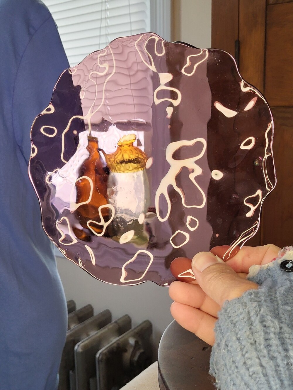 Hand-Blown Purple Decorative Glass Plate